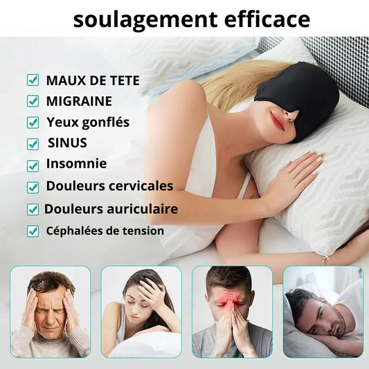 Casque Glacé Migraine - Soulagement Rapide et Confort Optimal